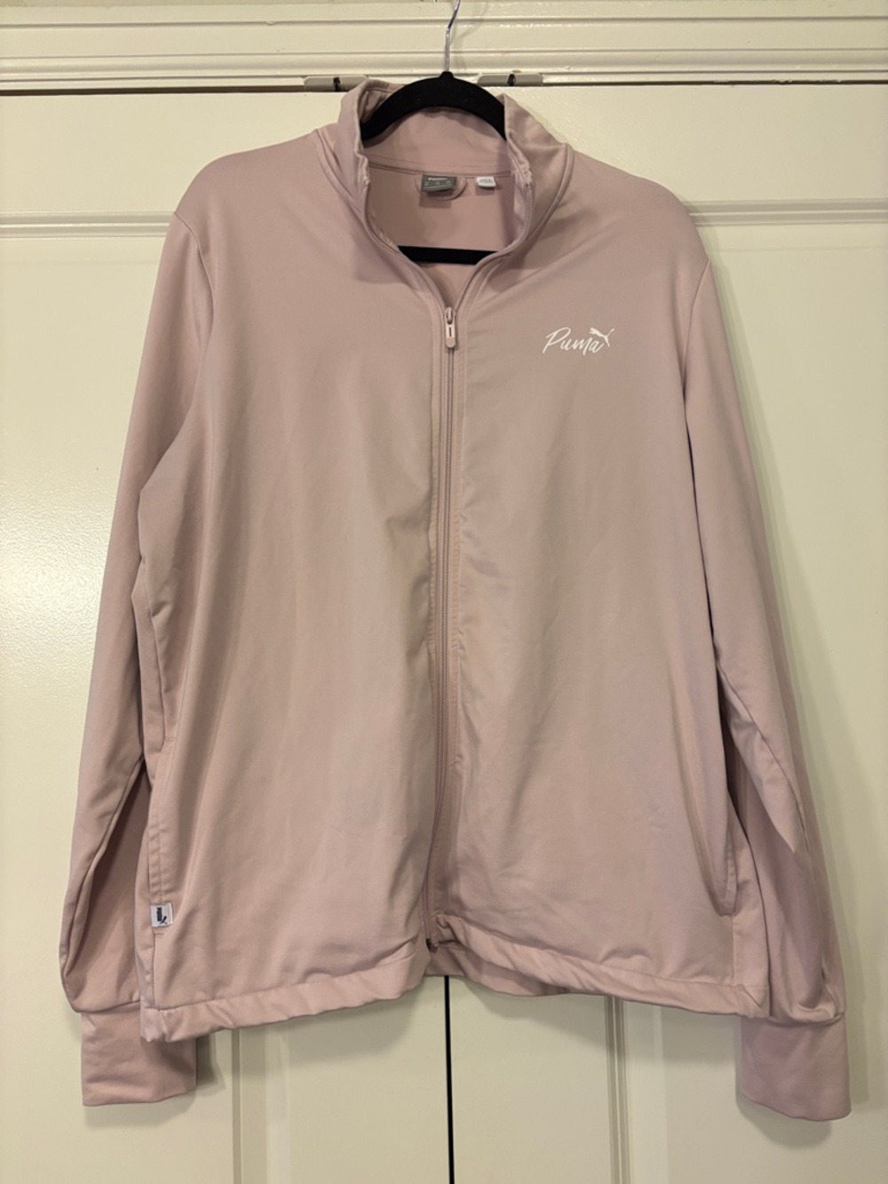 Puma Light Pink Full-Zip Bomber Jacket